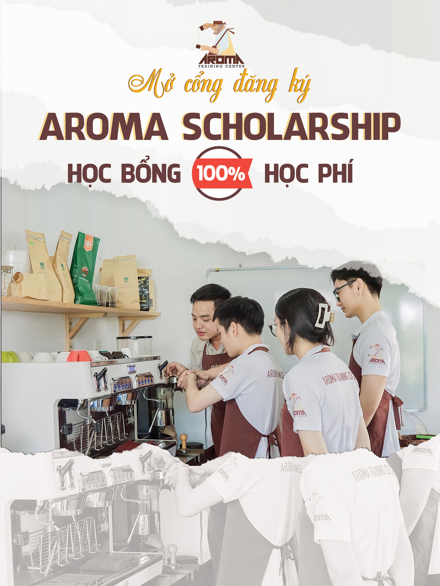 Học bổng 100% pha chế chuyên nghiệp: "AROMA SCHOLARSHIP" năm học 2023 chính thức mở đơn từ hôm nay!